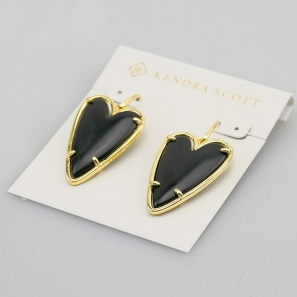 Kendra Scott Gold Heart Drop Earrings✨ - Picture 3 of 3